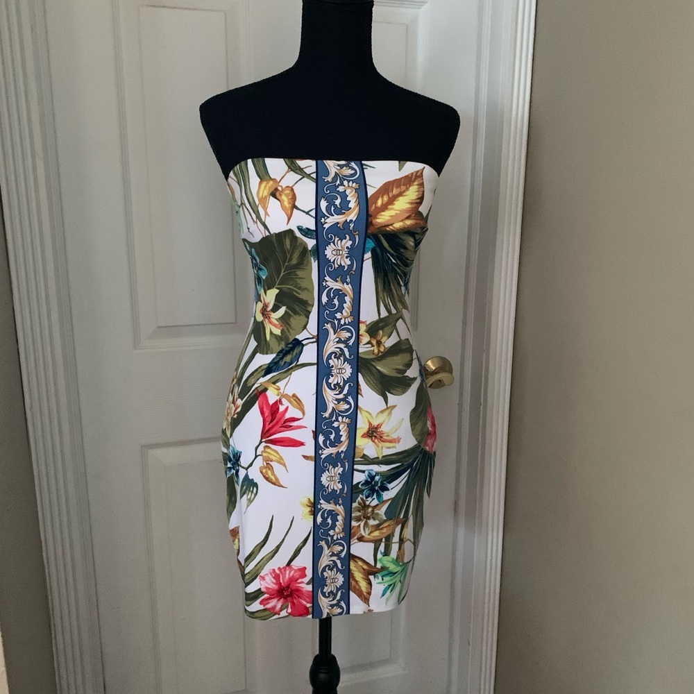 Floral Strapless Dress